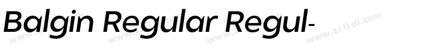 Balgin Regular Regul字体转换